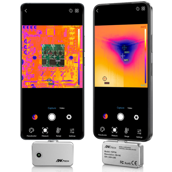 YXP96A Thermal Camera for Android, 96×96, -20 to 550°C, USB-C